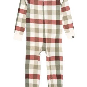 Modern Moments Super Soft Plaid Toddler One Piece Zip Up Pajama in Size 2T
